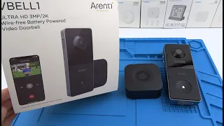 Умный видео домофон дверной видеозвонок Arenti VBELL1 Laxihub 2K WiFi обнаружение движения