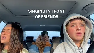 Singing in front of friends and family for the first time priceless reactions