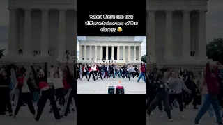 Kpop random play dance 😂 #kpopinpublic #newjeans #lincolnmemorial