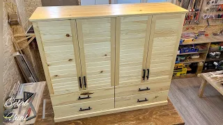 Making wooden cabinet for the kitchen / Diy woodworking project ideas