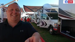 LIVE Class C Tours Ocala RV Show with Basil!