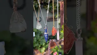 Natural Crystal Necklace Pendants for sale