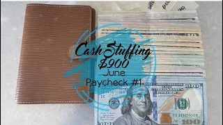 $900 CASH ENVELOPE STUFFING | Sinking Funds | NEW Cash Envelopes | June 2022 Paycheck #1