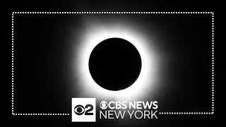 Solar eclipse moment of totality of New York