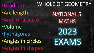 The Whole Of Geometry In National 5 Maths 2023 Exams!