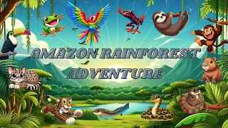 🌿Kids Story: Rainforest Animals Bedtime Adventure | Calm Music | Sleep in 5 minutes | Kids Stories 🦋