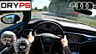 2022 AUDI A6 55 TFSI C8 - TOP SPEED DRIVE ON GERMAN AUTOBAHN - POV