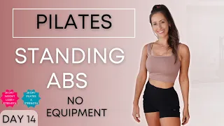 15 Min STANDING ABS Pilates Workout for Beginners | NO Equipment