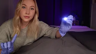 ASMR Full Body Cranial Nerve Exam | Face Attention + Medical Check Up