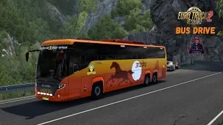 Indian Bus 🇮🇳 On  Europe Roads 🇪🇺 |🔥DLC West Balkans🔥| Scania Touring | ETS2 Bus Mod EP7