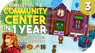 WILL I BE ABLE TO DO IT? Community Center in 1 YEAR w/Remixed Bundles 🌱 Stardew Valley 1.5 Update #3