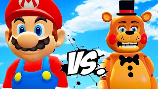 MARIO VS TOY FREDDY - FIVE NIGHTS AT FREDDY'S VS SUPER MARIO