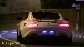 Crazy Russian Mercedes AMG GTS in Monaco! Powerslides & Accelerations!