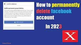 How to delete Facebook account in 2023 | fb account | Meta | Permanent deletion