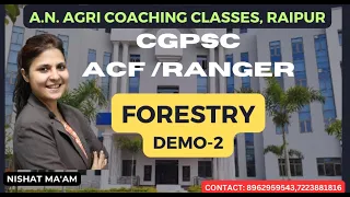 DEMO-2 (FORESTRY FOR CGPSC ACF AND FOREST RANGER) || BY NISHAT MAM