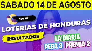 Sorteo 9PM Loto Honduras, La Diaria, Pega 3, Premia 2, Sábado 14 de Agosto del 2021 | Ganador 😱🤑💰💵