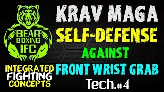 KRAV MAGA: self-defense against Front Wrist Grab #4 (countering kick to the groin)