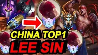 Wild Rift China Top1 Lee Sin - Sovereign Rank Gameplay - Best Jungle - Build Rune - Top1 Player