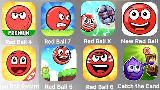 Red Ball 4,Red Ball 7,Red Ball X,New Red Ball,Red Ball Return,Red Ball 6,Red Ball 5,Catch The Candy