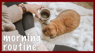 Holiday Morning Routine (with a pet bunny!)