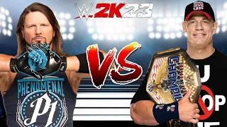 WWE 2K23 AJ STYLES VS. JOHN CENA FOR THE WWE UNITED STATES CHAMPIONSHIP!