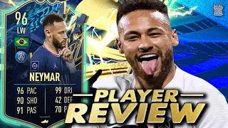 96 TEAM OF THE SEASON NEYMAR PLAYER REVIEW! TOTS NEYMAR - FIFA 22 Ultimate Team