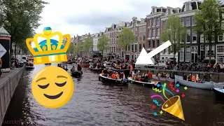 KONINGSDAG op de Amsterdamse grachten 2019 timelapse