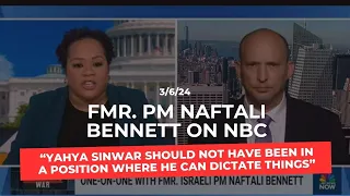 "Yahya Sinwar should not have been in a position where he can dictate things" - Interview on NBC