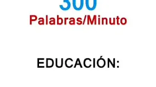 300 palabras por minuto