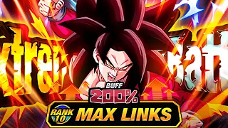 VERY STRONG! LEVEL 10 LINKS 100% RAINBOW STAR EZA SUPER FULL POWER SAIYAN 4 GOKU! DBZ: Dokkan Battle