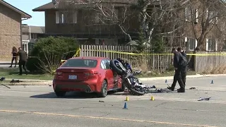 Man dead, woman in hospital after Niagara Falls motorcycle crash