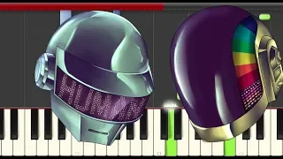Daft Punk Instant Crush Julian Casablancas   Piano Cover Midi tutorial Sheet app  Karaoke