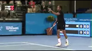 Yannick Noah's Hyped Up Ready Position! - World Tennis Challenge 2014