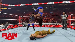 WWE 2K24 RAW KAYDEN KARTER & KATANA CHANGE VS ZOEY STARK & SHAYNA BASZLER