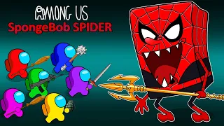 어몽어스 VS SPONGEBOB SPIDER | AMONG US ANIMATION