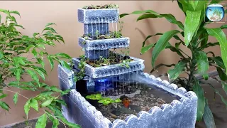 Homemade Awesome Mini Desk Waterfall Aquarium / Creative Ideas From Foam Box - DIY.DIY 2021