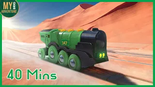 Toy Trains Galore! BRIO Mighty Green Action Locomotive
