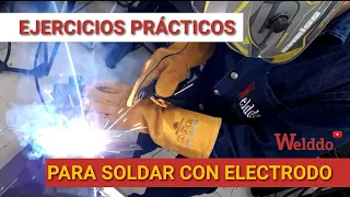 4 EJERCICIOS  PRÁCTICOS PARA APRENDER A SOLDAR 👨🏻‍🏭 CON ELECTRODO REVESTIDO IDEAL PARA PRINCIPIANTES