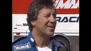 Mario Andretti and Al Unser Jr talk testing safety in 1987