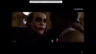 My friends Joker impression over the scene from The Dark Knight