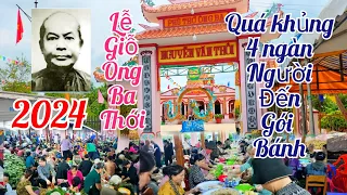 Lễ giỗ ông ba Nguyễn Văn Thới 2024, khoảng 4 ngàn người đến gói bánh tết, quá. xá đông