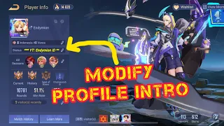 MODIFY or CUSTOM PROFILE INTRO - TEXT COLOR etc - AOV TUTORIAL