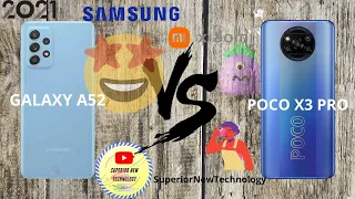 SAMSUNG GALAXY A52 VS XIAOMI POCO X3 PRO