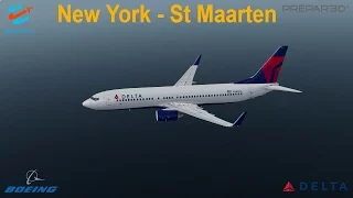 [P3Dv3.4] BEAUTIFUL ST MAARTEN LANDING (VATSIM) | JFK (KJFK) - St Maarten (TNCM) | DELTA