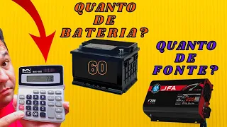 COMO CALCULAR AMPERAGEM DE BATERIA E FONTE AUTOMOTIVA