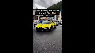 Girls Driving $8 million Bugatti Divo 🔥💯 #TheTrillionaireLife