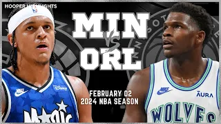 Minnesota Timberwolves vs Orlando Magic Full Game Highlights | Feb 2 | 2024 NBA Season
