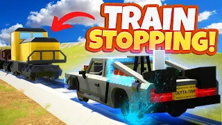 We Tried To STOP the Lego Train with DELOREAN in Brick Rigs!