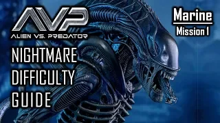 Nightmare Difficulty Guide - Aliens vs Predator (2010) - Marine Mission 1 - No Deaths Walkthrough