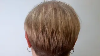 Короткая стрижка на тонкие и редкие волосы.Short haircut for thin and sparse hair.